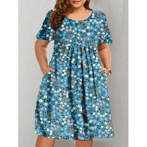Per donna Plus Size Abito casual Abito linea A vestito a flori Floreale Vestito longuette Manica corta Increspato Tasche Girocollo Di tendenza Esterno Rosa Blu marino Estate Primavera L XL XXL 3XL 4XL
Per donna Plus Size Abito casual Abito linea A vestito a flori Floreale Vestito longuette Manica corta Increspato Tasche Girocollo Di tendenza Esterno Rosa Blu marino Estate Primavera L XL XXL 3XL 4XL