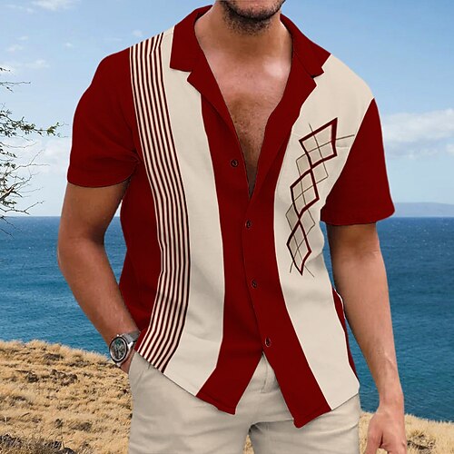 Herre Skjorte Button Up skjorte Sommer skjorte Casual skjorte Sort Rød Blå Grøn Kortærmet Farveblok Grafiske tryk Lejrhalsbånd Gade Daglig Trykt mønster Tøj Mode Afslappet Bekvem
Herre Skjorte Button Up skjorte Sommer skjorte Casual skjorte Sort Rød Blå Grøn Kortærmet Farveblok Grafiske tryk Lejrhalsbånd Gade Daglig Trykt mønster Tøj Mode Afslappet Bekvem