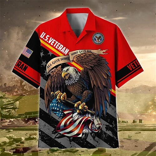 Herren Hemd Hawaiihemd Sommerhemd Grafik-Drucke Adler Amerikanische Flagge Kubanisches Halsband Rote Blau Grün Leicht Blau Outdoor Casual Kurzarm Bedruckt Bekleidung Sport Modisch Strassenmode
Herren Hemd Hawaiihemd Sommerhemd Grafik-Drucke Adler Amerikanische Flagge Kubanisches Halsband Rote Blau Grün Leicht Blau Outdoor Casual Kurzarm Bedruckt Bekleidung Sport Modisch Strassenmode