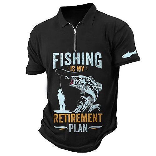 Herre Zip Polo POLO Trøje Golftrøje Bogstaver Grafiske tryk Fiskeri Aftæpning Sort Blå Brun Grøn Grå udendørs Gade Kort Ærme Lynlås Trykt mønster Tøj Mode Designer Afslappet Åndbart
Herre Zip Polo POLO Trøje Golftrøje Bogstaver Grafiske tryk Fiskeri Aftæpning Sort Blå Brun Grøn Grå udendørs Gade Kort Ærme Lynlås Trykt mønster Tøj Mode Designer Afslappet Åndbart