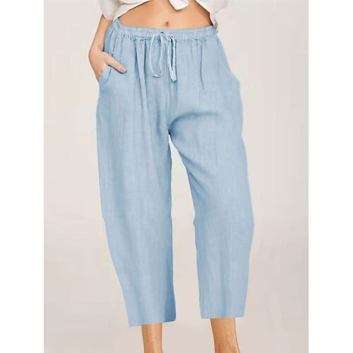 Per donna Plus Size loungewear Pantaloni Colore puro Di tendenza Informale Morbido Interni Giornaliero Da letto Lino Traspirante Pantalone lungo Pantalone Tasche Estate Primavera azzurro cielo Nero
Per donna Plus Size loungewear Pantaloni Colore puro Di tendenza Informale Morbido Interni Giornaliero Da letto Lino Traspirante Pantalone lungo Pantalone Tasche Estate Primavera azzurro cielo Nero
