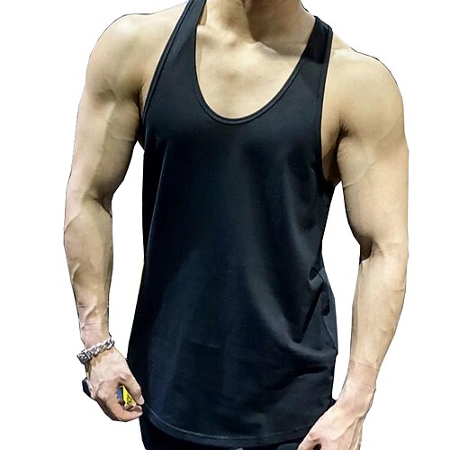 Herre Tanktop Vest Top Underskorte Racerback tanktoppe Ærmeløs skjorte Vanlig U-hals Sport & Udendørs Ferierejse Uden ærmer Tøj Mode Daglig Sport
Herre Tanktop Vest Top Underskorte Racerback tanktoppe Ærmeløs skjorte Vanlig U-hals Sport & Udendørs Ferierejse Uden ærmer Tøj Mode Daglig Sport