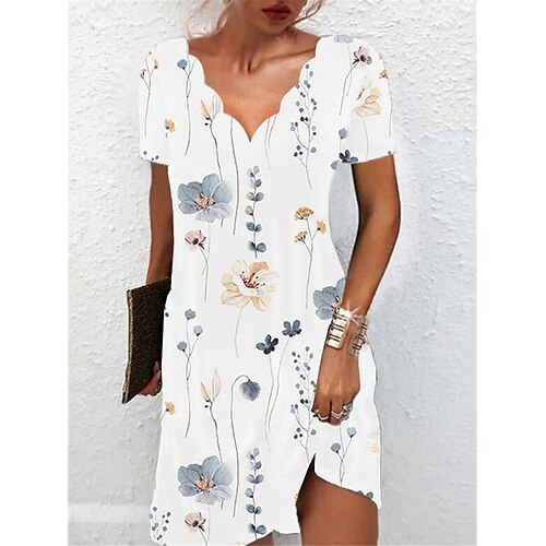Per donna Vestito casual Abito estivo Abito stampato Floreale Stampa A V Mini abito Attivo Di tendenza Esterno Giornaliero Manica corta Standard Bianco Blu marino Blu Estate Primavera S M L XL XXL
Per donna Vestito casual Abito estivo Abito stampato Floreale Stampa A V Mini abito Attivo Di tendenza Esterno Giornaliero Manica corta Standard Bianco Blu marino Blu Estate Primavera S M L XL XXL