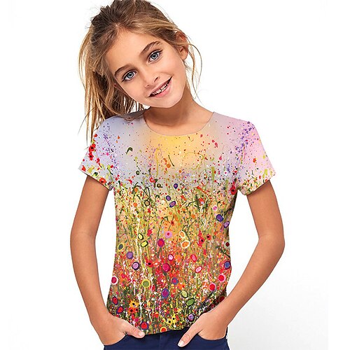 Bambino Da ragazza maglietta Pop art Esterno Stampa 3D Manica corta Girocollo Attivo 7-13 anni Estate Giallo Blu
Bambino Da ragazza maglietta Pop art Esterno Stampa 3D Manica corta Girocollo Attivo 7-13 anni Estate Giallo Blu