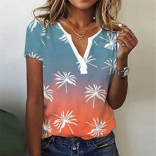 Damen T Shirt Weiß Orange Blatt Bedruckt Kurzarm Festtage Wochenende Basic V Ausschnitt Standard Blume Farbe S
Damen T Shirt Weiß Orange Blatt Bedruckt Kurzarm Festtage Wochenende Basic V Ausschnitt Standard Blume Farbe S