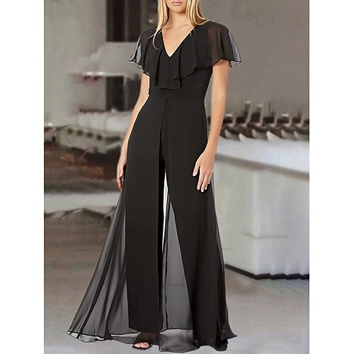 Dame Flyverdragt Lynlås Knap Helfarve V-hals Elegant Fest Kontor Ret Regulær Halvlange ærmer Sommerfugleærmer Sort S M L Sommer
Dame Flyverdragt Lynlås Knap Helfarve V-hals Elegant Fest Kontor Ret Regulær Halvlange ærmer Sommerfugleærmer Sort S M L Sommer