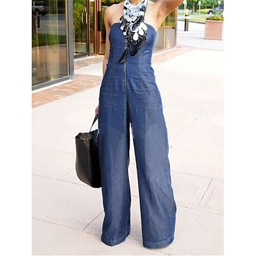 Damen Jumpsuit Rückenfrei Hohe Taillenlinie Feste Farbe Schulterfrei Strassenmode Urlaub Strasse Täglich Schlank Ärmellos Blau S M L XL Sommer
Damen Jumpsuit Rückenfrei Hohe Taillenlinie Feste Farbe Schulterfrei Strassenmode Urlaub Strasse Täglich Schlank Ärmellos Blau S M L XL Sommer