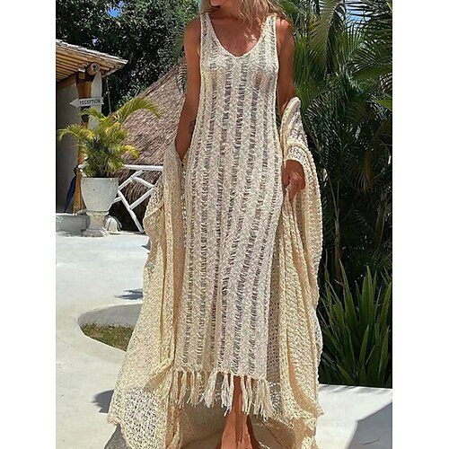 Mujer Vestido de suéter Puente Estriado Tejer Ahuecado Color sólido Escote en Pico Elegante Casual Diario Noche Verano Primavera Negro Amarillo S M L
Mujer Vestido de suéter Puente Estriado Tejer Ahuecado Color sólido Escote en Pico Elegante Casual Diario Noche Verano Primavera Negro Amarillo S M L