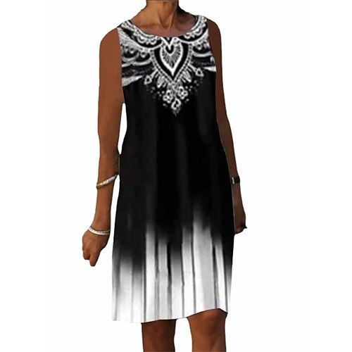 Dame Uformell kjole Tankkjole Print kjole Stamme Nyanse Trykt mønster Crew-hals Midikjole Mote Gatemote Daglig Ferie Halvlange ermer Løstsittende Svart Sommer Vår S M L XL XXL
Dame Uformell kjole Tankkjole Print kjole Stamme Nyanse Trykt mønster Crew-hals Midikjole Mote Gatemote Daglig Ferie Halvlange ermer Løstsittende Svart Sommer Vår S M L XL XXL
