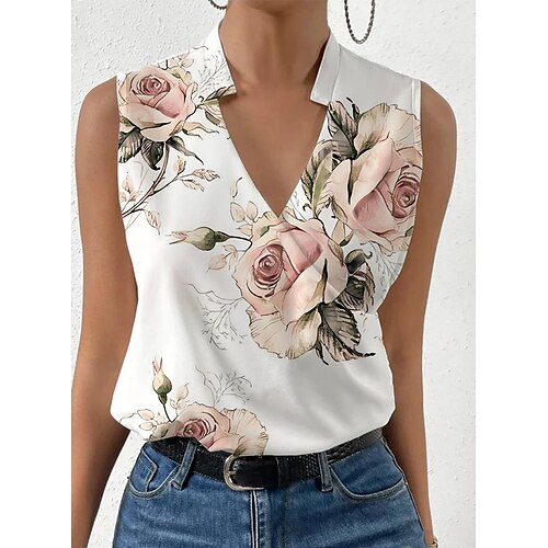 Mulheres Malha Íntima Rosa Azul Real Azul Floral Imprimir Sem Manga Casual Básico Decote V Padrão Tema Flores S
Mulheres Malha Íntima Rosa Azul Real Azul Floral Imprimir Sem Manga Casual Básico Decote V Padrão Tema Flores S