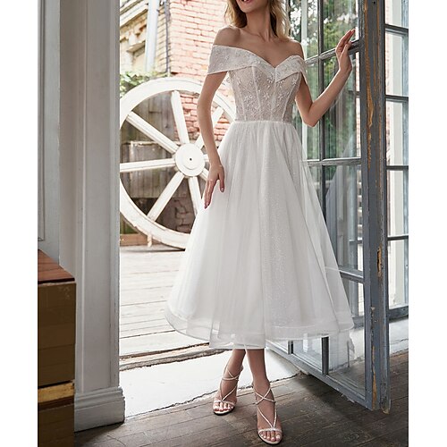 Bridal Shower Små Hvite Kjoler Bryllupskjoler Te-lengde A-linje Ermeløs Løse skuldre Blonder Med Appliqué Ensfarget 2023 Brudekjoler
Bridal Shower Små Hvite Kjoler Bryllupskjoler Te-lengde A-linje Ermeløs Løse skuldre Blonder Med Appliqué Ensfarget 2023 Brudekjoler