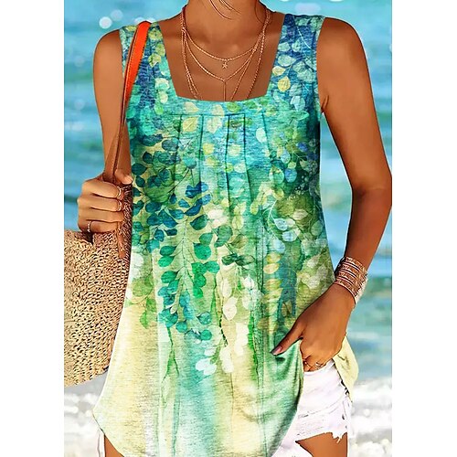 Débardeur Femme Vert Feuille Imprimer Sans Manches Casual Vacances basique Col Carré Normal Standard Fleur S
Débardeur Femme Vert Feuille Imprimer Sans Manches Casual Vacances basique Col Carré Normal Standard Fleur S