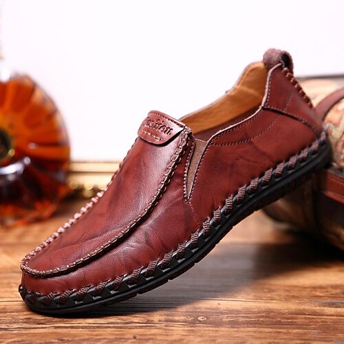 Herren Outdoor Loafer Slip On Komfort Schuhe Leder-Loafer Geschäftlich Brautkleider schlicht Outdoor Täglich Wanderschuhe Leder Atmungsaktiv Schwarze Krawatte Gelbbrauner Ärmel Gelbbraune Krawatte
Herren Outdoor Loafer Slip On Komfort Schuhe Leder-Loafer Geschäftlich Brautkleider schlicht Outdoor Täglich Wanderschuhe Leder Atmungsaktiv Schwarze Krawatte Gelbbrauner Ärmel Gelbbraune Krawatte