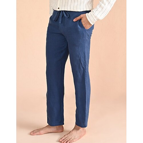 Per uomo Pantaloni di lino Pantaloni Pantaloni estivi Tasche Liscio Comfort Traspirante Esterno Giornaliero Per uscire Misto cotone e lino Di tendenza Informale Blu scuro Beige
Per uomo Pantaloni di lino Pantaloni Pantaloni estivi Tasche Liscio Comfort Traspirante Esterno Giornaliero Per uscire Misto cotone e lino Di tendenza Informale Blu scuro Beige