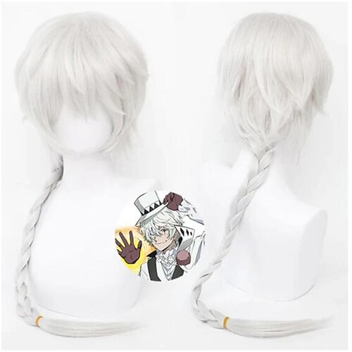 Cosplay kostume paryk Nikolai Gogol Wig Bungou Stray Dogs Kinky Med hestehale Maskinproduceret Paryk 26 tommer (ca. 66cm) Syntetisk hår Herre Justerbar Sølv
Cosplay kostume paryk Nikolai Gogol Wig Bungou Stray Dogs Kinky Med hestehale Maskinproduceret Paryk 26 tommer (ca. 66cm) Syntetisk hår Herre Justerbar Sølv