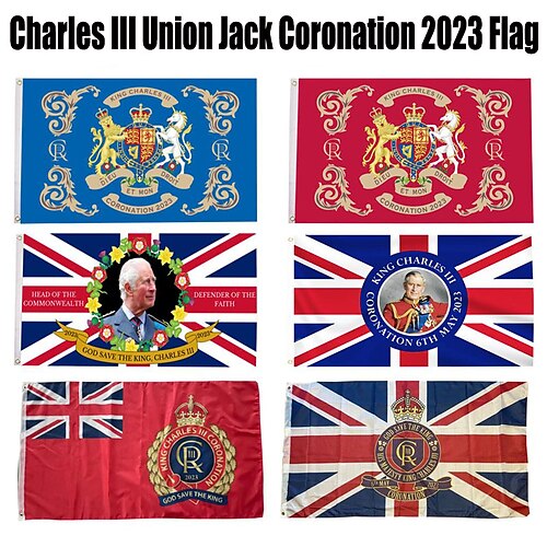 bandera de charles iii union jack coronation 2023 3x5ft, color vivo, banderas de poliéster duradero con 2 ojales de latón para decoraciones británicas de interior y exterior
bandera de charles iii union jack coronation 2023 3x5ft, color vivo, banderas de poliéster duradero con 2 ojales de latón para decoraciones británicas de interior y exterior