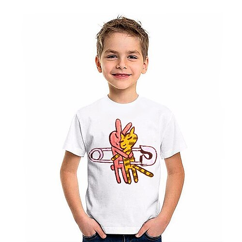 Børn Drenge T-shirt T-shirt Grafisk Tegneserie Kanin Kortærmet Crewneck Børne Top udendørs 3D-udskrivning Sport Mode Yndig Sommer Hvid 2-13 år
Børn Drenge T-shirt T-shirt Grafisk Tegneserie Kanin Kortærmet Crewneck Børne Top udendørs 3D-udskrivning Sport Mode Yndig Sommer Hvid 2-13 år