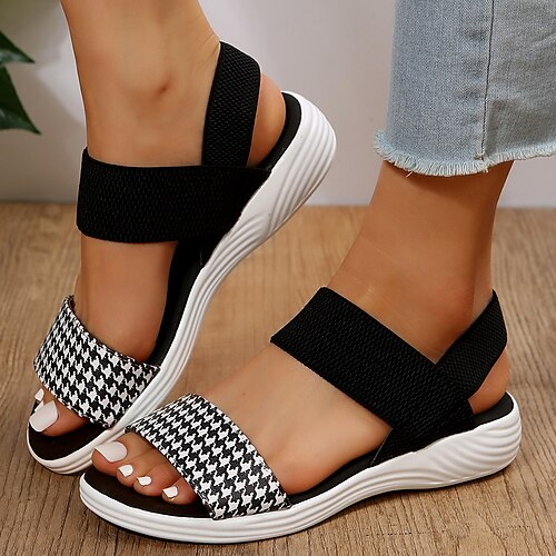 Per donna Sandali Boho Sandali con plateau Taglie forti Esterno Giornaliero Spiaggia Estate Piatto Punta aperta Classico Informale Similpelle Banda elastica Color Block Nero
Per donna Sandali Boho Sandali con plateau Taglie forti Esterno Giornaliero Spiaggia Estate Piatto Punta aperta Classico Informale Similpelle Banda elastica Color Block Nero