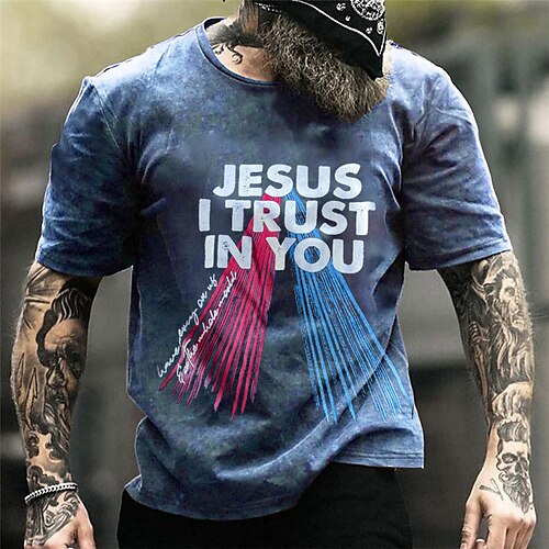 Herre T-shirt Grafisk Trykte bogstaver Rund hals Tøj 3D-udskrivning udendørs Daglig Kortærmet Trykt mønster Mode Designer Årgang
Herre T-shirt Grafisk Trykte bogstaver Rund hals Tøj 3D-udskrivning udendørs Daglig Kortærmet Trykt mønster Mode Designer Årgang