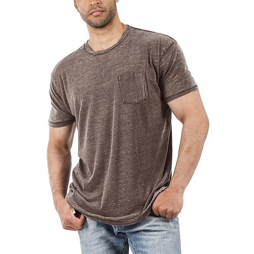 Herre T-shirt 100% bomuldssyre-vaskeskjorte Vanlig Rund hals Dagligdagstøj Ferierejse Kortærmet Frontlomme Tøj 100 % bomuld Sport Designer Afslappet
Herre T-shirt 100% bomuldssyre-vaskeskjorte Vanlig Rund hals Dagligdagstøj Ferierejse Kortærmet Frontlomme Tøj 100 % bomuld Sport Designer Afslappet