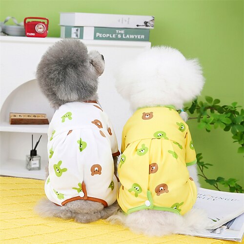Dog Cat Jumpsuit Bear Adorable Sweet Outdoor Dailywear Dog Clothes Puppy Clothes Dog Outfits Soft White Yellow Costume for Girl and Boy Dog Polyester Cotton XS S M L XL
Dog Cat Jumpsuit Bear Adorable Sweet Outdoor Dailywear Dog Clothes Puppy Clothes Dog Outfits Soft White Yellow Costume for Girl and Boy Dog Polyester Cotton XS S M L XL