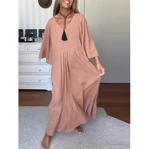 Dame Lang kjole Maxikjole Uformell kjole Swingkjole Sommerkjole عادي Mote Grunnleggende utendørs Daglig Ferie Rynket 3/4 ermer V-hals Kjole Løstsittende Rosa Sommer Vår S M L XL XXL
Dame Lang kjole Maxikjole Uformell kjole Swingkjole Sommerkjole عادي Mote Grunnleggende utendørs Daglig Ferie Rynket 3/4 ermer V-hals Kjole Løstsittende Rosa Sommer Vår S M L XL XXL