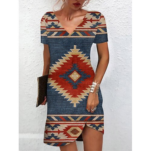 Per donna Vestito casual Abito etnico Abito estivo Floreale Fantasia geometrica Stampa A V Mini abito Di tendenza Essenziale Esterno Strada Manica corta Morbido Rosso Blu Verde scuro Estate Primavera
Per donna Vestito casual Abito etnico Abito estivo Floreale Fantasia geometrica Stampa A V Mini abito Di tendenza Essenziale Esterno Strada Manica corta Morbido Rosso Blu Verde scuro Estate Primavera