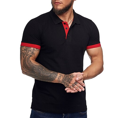 Per uomo POLO Camicia da golf Golf Informale Per eventi Bavero Classico Manica corta Di tendenza Essenziale Liscio Pulsante Estate Standard Nero POLO
Per uomo POLO Camicia da golf Golf Informale Per eventi Bavero Classico Manica corta Di tendenza Essenziale Liscio Pulsante Estate Standard Nero POLO