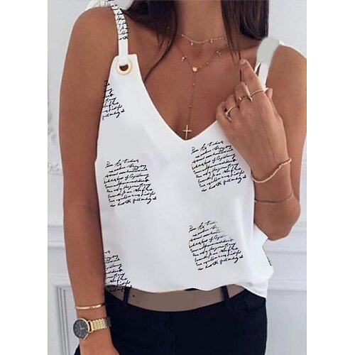 Débardeur Femme Noir Blanche Jaune Fruit Marguerite Imprimer Sans Manches Vacances Fin de semaine basique Col V Normal Standard Fleur Peinture S
Débardeur Femme Noir Blanche Jaune Fruit Marguerite Imprimer Sans Manches Vacances Fin de semaine basique Col V Normal Standard Fleur Peinture S
