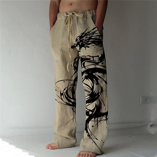 Men's Trousers Summer Pants Beach Pants Drawstring Elastic Waist 3D Print Dragon Graphic Prints Comfort Casual Daily Holiday Streetwear Hawaiian Blue Green
Men's Trousers Summer Pants Beach Pants Drawstring Elastic Waist 3D Print Dragon Graphic Prints Comfort Casual Daily Holiday Streetwear Hawaiian Blue Green