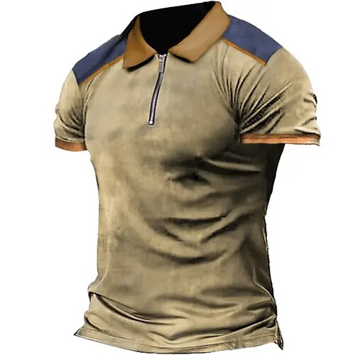 Herre Zip Polo POLO Trøje Golftrøje Med Tekstur Grafiske tryk Aftæpning Blå Grøn Kakifarvet Grå udendørs Gade Kort Ærme Lynlås Trykt mønster Tøj Mode Designer Afslappet Åndbart
Herre Zip Polo POLO Trøje Golftrøje Med Tekstur Grafiske tryk Aftæpning Blå Grøn Kakifarvet Grå udendørs Gade Kort Ærme Lynlås Trykt mønster Tøj Mode Designer Afslappet Åndbart