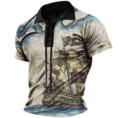 Per uomo POLO Camicia da golf Golf Stampe astratte Vintage ▾ Navi Collo ripiegabile Blu Cachi Esterno Strada Manica corta A cordoncino Stampa Abbigliamento Sportivo Di tendenza Streetwear Originale
Per uomo POLO Camicia da golf Golf Stampe astratte Vintage ▾ Navi Collo ripiegabile Blu Cachi Esterno Strada Manica corta A cordoncino Stampa Abbigliamento Sportivo Di tendenza Streetwear Originale