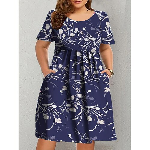 Per donna Plus Size Abito casual Abito linea A Floreale Vestito longuette Manica corta Increspato Tasche Girocollo Di tendenza Esterno Blu marino Estate Primavera L XL XXL 3XL 4XL
Per donna Plus Size Abito casual Abito linea A Floreale Vestito longuette Manica corta Increspato Tasche Girocollo Di tendenza Esterno Blu marino Estate Primavera L XL XXL 3XL 4XL