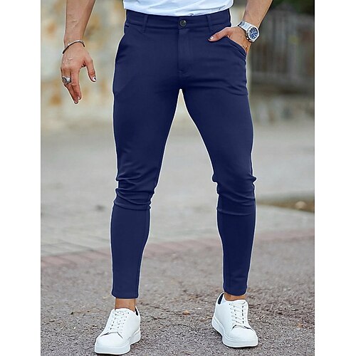 Per uomo Pantaloni Chino Pantaloni chino Tasche Liscio Comfort Traspirante Esterno Giornaliero Per uscire Misto cotone Informale Blu
Per uomo Pantaloni Chino Pantaloni chino Tasche Liscio Comfort Traspirante Esterno Giornaliero Per uscire Misto cotone Informale Blu