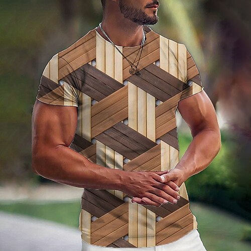 Herre T-shirt Grafisk Geometrisk Rund hals Tøj 3D-udskrivning udendørs Daglig Kortærmet Trykt mønster Mode Designer Årgang
Herre T-shirt Grafisk Geometrisk Rund hals Tøj 3D-udskrivning udendørs Daglig Kortærmet Trykt mønster Mode Designer Årgang