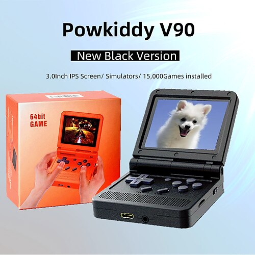 powkiddy v90 3,0 tommer ips-skærm retro videospilkonsol indbygget genopladeligt batteri, open source ps1 mini bærbar håndholdt spillekonsol 64g 15000 spil
powkiddy v90 3,0 tommer ips-skærm retro videospilkonsol indbygget genopladeligt batteri, open source ps1 mini bærbar håndholdt spillekonsol 64g 15000 spil