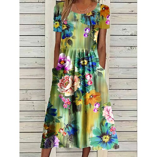 Damen Lässiges Kleid Sommerkleid Kleid drucken Blumen Tasche Bedruckt Rundhalsausschnitt Midikleid Modisch Strassenmode Outdoor Täglich Kurzarm Lockere Passform Blau Grün Sommer Frühling S M L XL XXL
Damen Lässiges Kleid Sommerkleid Kleid drucken Blumen Tasche Bedruckt Rundhalsausschnitt Midikleid Modisch Strassenmode Outdoor Täglich Kurzarm Lockere Passform Blau Grün Sommer Frühling S M L XL XXL