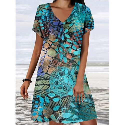 Per donna Vestito casual Abito estivo Abito stampato Pop art Color Block Stampa A V Mini abito Di tendenza Moderno Giornaliero Per eventi Manica corta Morbido Blu Verde scuro Verde Estate Primavera S
Per donna Vestito casual Abito estivo Abito stampato Pop art Color Block Stampa A V Mini abito Di tendenza Moderno Giornaliero Per eventi Manica corta Morbido Blu Verde scuro Verde Estate Primavera S