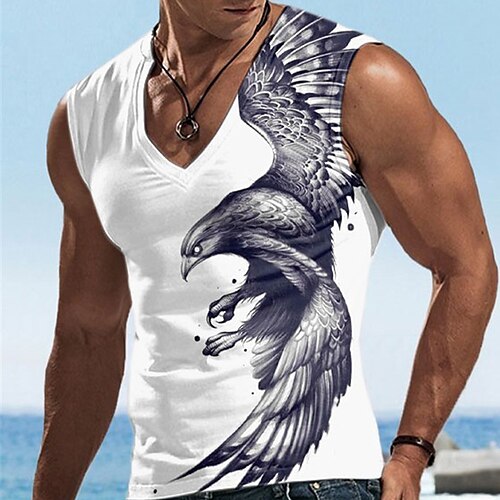 Herre Vest topp Ermeløs T-skjorte for menn Grafisk Dyr Ørn V-hals Klær 3D-utskrift Sport Løp Ermeløs 3D-utskrift Designer Fritid Muskel
Herre Vest topp Ermeløs T-skjorte for menn Grafisk Dyr Ørn V-hals Klær 3D-utskrift Sport Løp Ermeløs 3D-utskrift Designer Fritid Muskel