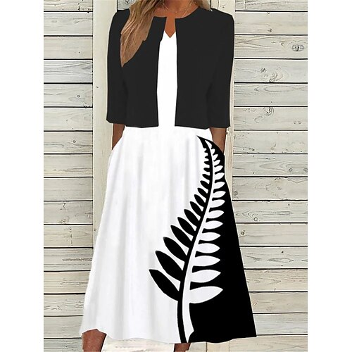 Per donna Set di vestiti a due pezzi Abito casual Abito stampato Giornaliero Per uscire Attivo Di tendenza Tasche Stampa Vestito longuette A V Mezza manica A foglia Standard Bianco Estate Primavera S
Per donna Set di vestiti a due pezzi Abito casual Abito stampato Giornaliero Per uscire Attivo Di tendenza Tasche Stampa Vestito longuette A V Mezza manica A foglia Standard Bianco Estate Primavera S