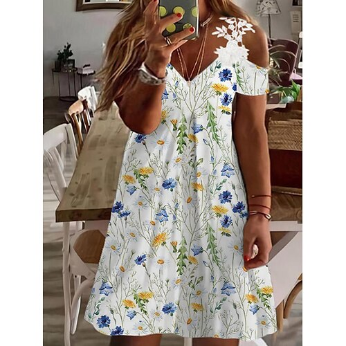 Dame Store størrelser Uformell kjole Blonde kjole Blomstret Midikjole Kortermet Blonde Lapper Med stropper Mote utendørs Blå Sommer Vår L XL XXL 3XL 4XL
Dame Store størrelser Uformell kjole Blonde kjole Blomstret Midikjole Kortermet Blonde Lapper Med stropper Mote utendørs Blå Sommer Vår L XL XXL 3XL 4XL