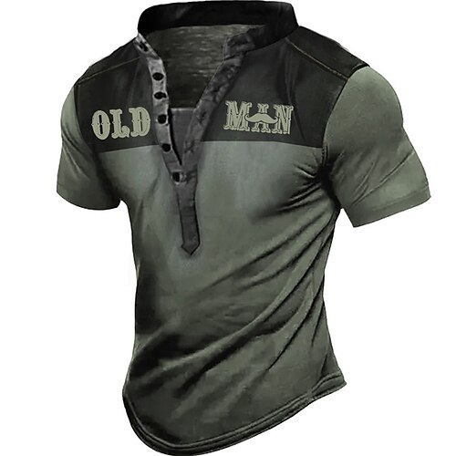 Herre Henley-skjorte Grafisk Farveblok Bogstaver Høj krave Tøj 3D-udskrivning udendørs Daglig Kortærmet Knap Trykt mønster Mode Designer Basale Old Man T-shirts
Herre Henley-skjorte Grafisk Farveblok Bogstaver Høj krave Tøj 3D-udskrivning udendørs Daglig Kortærmet Knap Trykt mønster Mode Designer Basale Old Man T-shirts