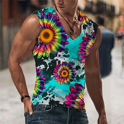 Herre Vest Top Ærmeløs T-shirt til mænd Grafisk Blomst V-hals Tøj 3D-udskrivning Sport Løb Uden ærmer 3D-udskrivning Designer Afslappet Muskel
Herre Vest Top Ærmeløs T-shirt til mænd Grafisk Blomst V-hals Tøj 3D-udskrivning Sport Løb Uden ærmer 3D-udskrivning Designer Afslappet Muskel