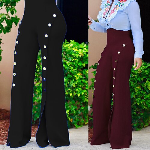 Per donna pantaloni della tuta Flare Nero Vino Di tendenza Casual / quotidiano A zampa Lunghezza intera Comfort Liscio S M L XL 2XL
Per donna pantaloni della tuta Flare Nero Vino Di tendenza Casual / quotidiano A zampa Lunghezza intera Comfort Liscio S M L XL 2XL