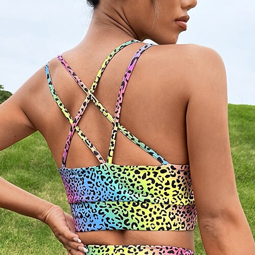 Dame SportsBH'er Medium støtte På tværs af ryggen Trådløs Leopard Leopardtryk Spandex Yoga Fitness Gym Træning God top Sport Sportstøj Åndbart Bekvem Frihed Elastisk Tynd
Dame SportsBH'er Medium støtte På tværs af ryggen Trådløs Leopard Leopardtryk Spandex Yoga Fitness Gym Træning God top Sport Sportstøj Åndbart Bekvem Frihed Elastisk Tynd