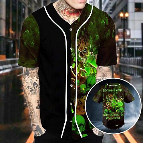 Herre Baseballjersey Baseballskjorte Pustende Lettvekt Svettereduserende Kortermet Skjorte Jersey Normal Trykket Sommer Treningsøkt Tennis Golf
Herre Baseballjersey Baseballskjorte Pustende Lettvekt Svettereduserende Kortermet Skjorte Jersey Normal Trykket Sommer Treningsøkt Tennis Golf