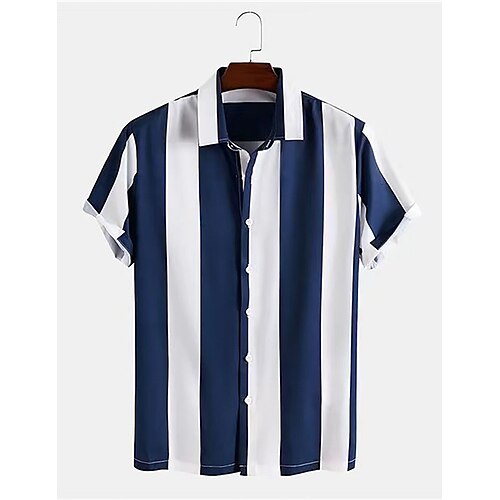 Per uomo Camicia Camicia con bottoni Camicia estiva Maglietta informale Blu scuro Manica corta Strisce Bavero Giornaliero Da mare Abbigliamento Di tendenza Informale Comodo
Per uomo Camicia Camicia con bottoni Camicia estiva Maglietta informale Blu scuro Manica corta Strisce Bavero Giornaliero Da mare Abbigliamento Di tendenza Informale Comodo