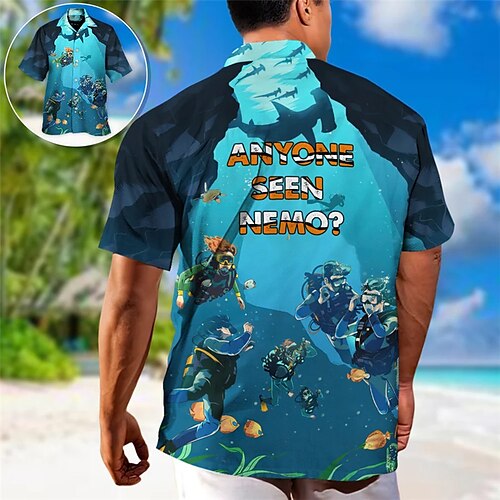 Men's Shirt Summer Hawaiian Shirt Letter Graphic Prints Underwater World Cuban Collar Black Blue Outdoor Casual Short Sleeve Print Clothing Apparel Sports Fashion Streetwear Designer
Men's Shirt Summer Hawaiian Shirt Letter Graphic Prints Underwater World Cuban Collar Black Blue Outdoor Casual Short Sleeve Print Clothing Apparel Sports Fashion Streetwear Designer