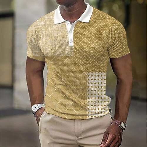 Per uomo Polo a nido d'ape Polo con bottoni Polo con risvolto POLO Camicia da golf Golf Color Block Stampe astratte Geometria Collo ripiegabile Giallo Blu Verde Grigio Esterno Strada Manica corta
Per uomo Polo a nido d'ape Polo con bottoni Polo con risvolto POLO Camicia da golf Golf Color Block Stampe astratte Geometria Collo ripiegabile Giallo Blu Verde Grigio Esterno Strada Manica corta