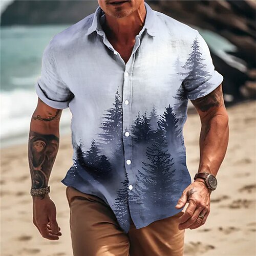 Homme Chemise Chemise Lin Arbre Dégradé Imprimés Photos Col rabattu Bleu Gris Extérieur Plein Air Manches courtes Imprimer Vêtement Tenue Lin Mode Design Décontractées Flexible
Homme Chemise Chemise Lin Arbre Dégradé Imprimés Photos Col rabattu Bleu Gris Extérieur Plein Air Manches courtes Imprimer Vêtement Tenue Lin Mode Design Décontractées Flexible